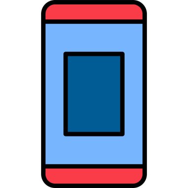 Cep telefonu. Web simgesi basit illüstrasyon