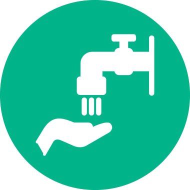 Bir su musluğu simgesinin vektör çizimi