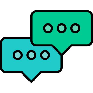 Konuş. Web simgesi basit illüstrasyon