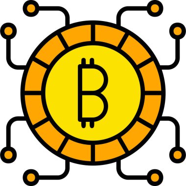 bitcoin. Web simgesi basit illüstrasyon