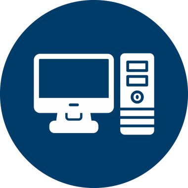 Bilgisayar. Web simgesi basit illüstrasyon