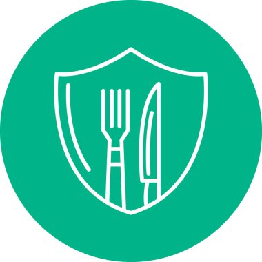 Çatal bıçak kalkanı vektör resim tasarımı