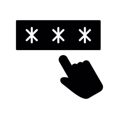 Parola web simgesi, vektör çizim