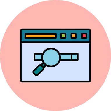 tarayıcı simgesi vektör illüstrasyonu