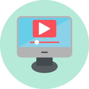 video simgesi vektör illüstrasyonu