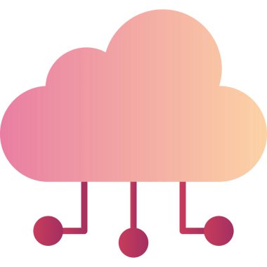 vector cloud technology icon illustration