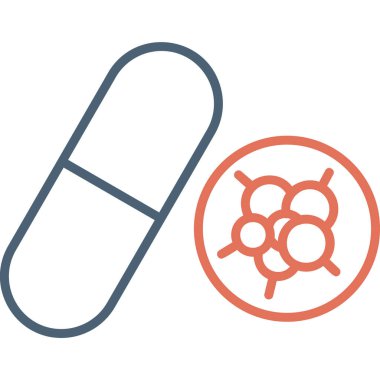 Tıbbi hap vektör simgesi, illüstrasyon 