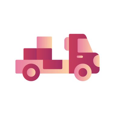 delivery truck icon vector. thin line sign