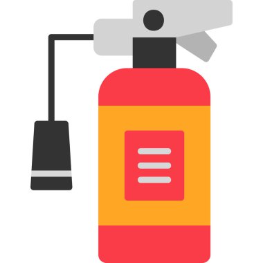 Yangın söndürücü, ağ basit simge illüstrasyonu