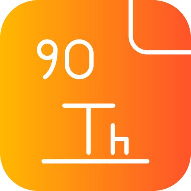 Toryum, kimyasal element, ağ basit illüstrasyon
