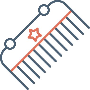 saç tarağı illüstrasyonu, web simgesi ögesi