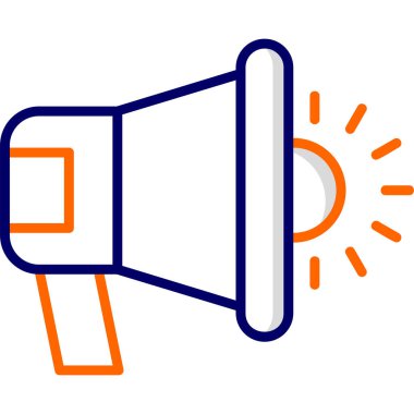 Megafon ikonu vektör illüstrasyonu