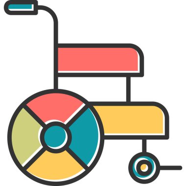 Tekerlekli. Web simgesi basit illüstrasyon