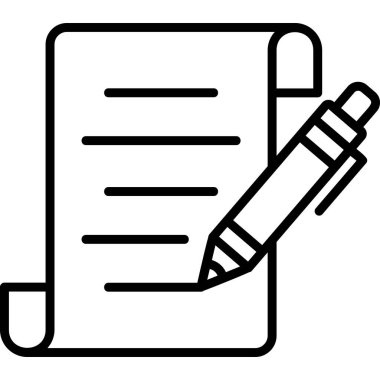 Kalem. Web simgesi basit illüstrasyon