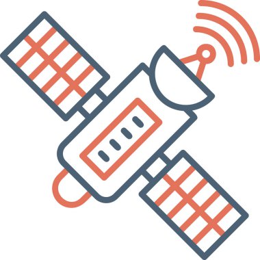 uydu simgesi vektör illüstrasyonu