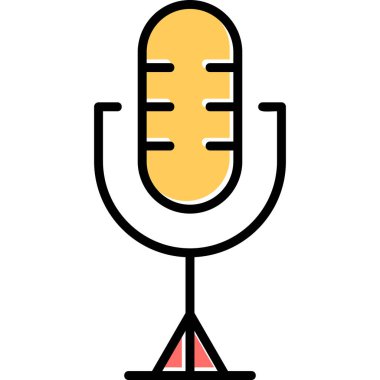 mikrofon simgesi vektör illüstrasyonu