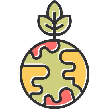 Toprak. Web simgesi basit illüstrasyon