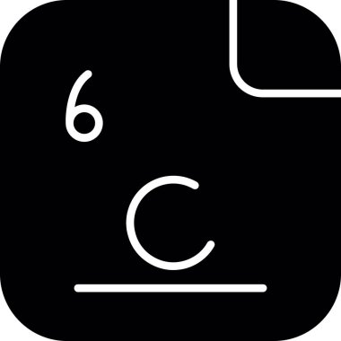 Karbon modern simge, vektör illüstrasyonu