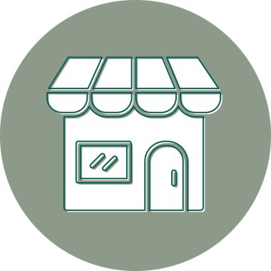 dükkan simgesi vektör illüstrasyonu