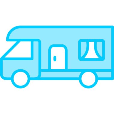 Karavan karavan web simgesi basit illüstrasyon