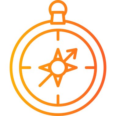 Pusula. Web simgesi basit tasarım