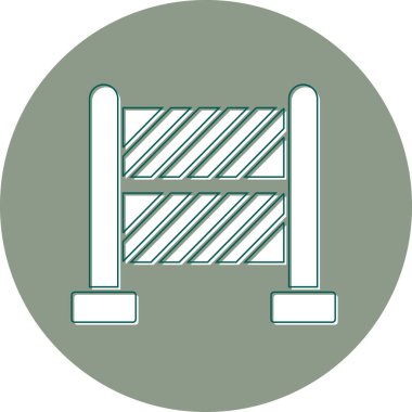 web ve mobil uygulama ico için bariyer simgesi çizimi