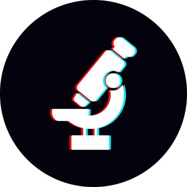 Mikroskop. Web simgesi basit illüstrasyon