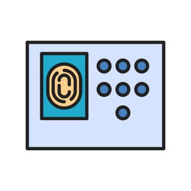 Güvenlik sisteminin vektör çizimi