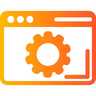 Ayarlar. Web simgesi basit illüstrasyon