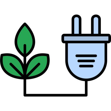 Biyokütle modern simge, vektör illüstrasyonu