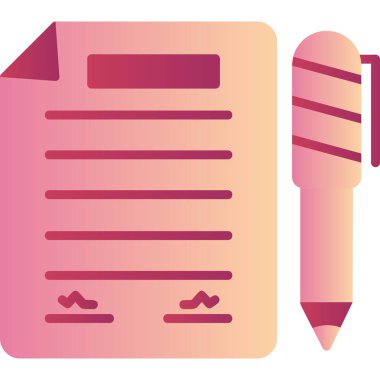 Contract icon, vector illustration simple design