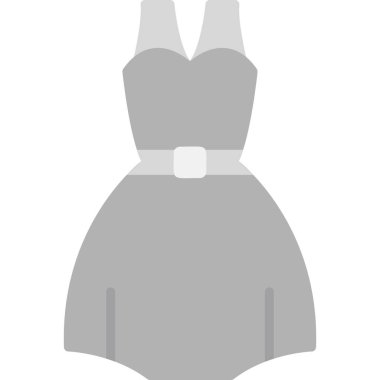 Güzel kız elbisesi. vektör illüstrasyonu