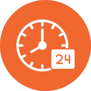 24 Hours Support icon modern vector illustration