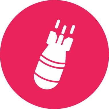 vector illustration of bomb modern icon