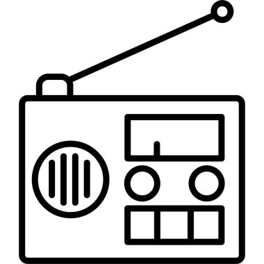radyo simgesi web basit illüstrasyon