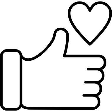 başparmak yukarı simgesi, vektör illüstrasyonu