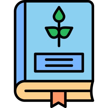 Tarım kitabı ikonu, modern tasarım illüstrasyonu