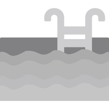 Yaz yüzme havuzunda su. Web simgesi illüstrasyonu