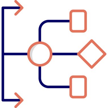 Akış çizelgesi simgesi, modern tasarım illüstrasyonu