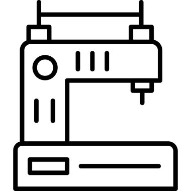 Dikiş makinesi simgesinin vektör çizimi