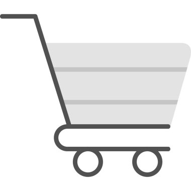 Cart modern simgesi, vektör illüstrasyonu