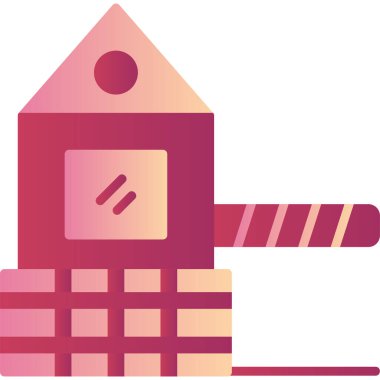 Askeri Bariyer Ağ simgesi basit illüstrasyon