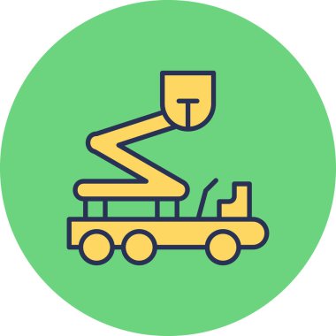 Boom Lift vektör illüstrasyon tasarımı