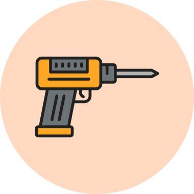 Modern Drill Machine simgesinin vektör çizimi