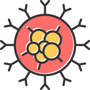 Kanser Hücre Web simgesi basit illüstrasyon