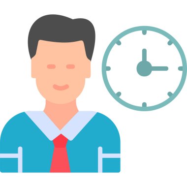 Çalışma Saati, zaman yönetimi vektör illüstrasyonu