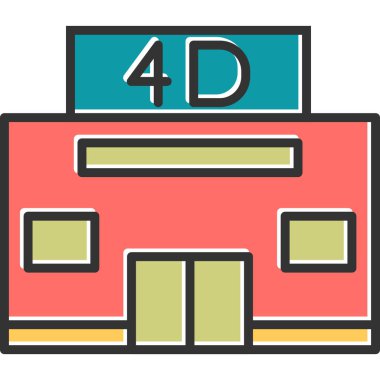 Bina. Web simgesi basit illüstrasyon