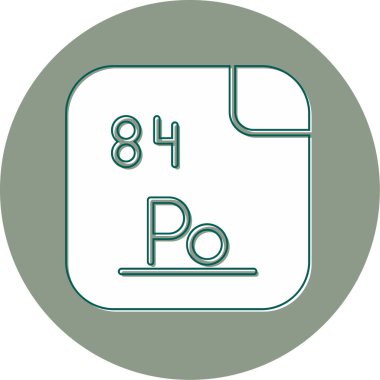Polonyum, Po ve atom numarası 84 olan kimyasal bir elementtir. Polonyum bir tebeşir. İstikrarlı izotopları olmayan nadir ve son derece radyoaktif bir metal. Vektör simgesi