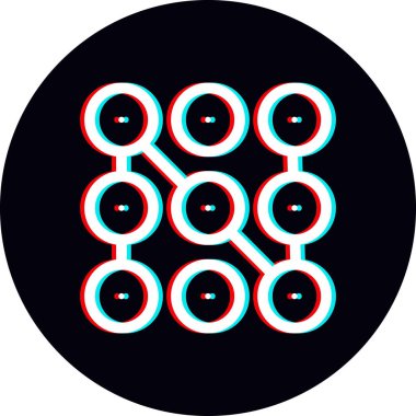 Desen ağ simgesi basit illüstrasyon