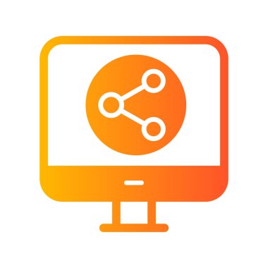 Bilgisayar. Web simgesi basit illüstrasyon